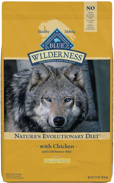 Blue Buffalo Wilderness Healthy Weight Chicken Recipe Grain Free Dry Dog Food 4.5 lb bag