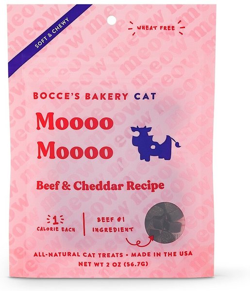 Bocce's Bakery Moooo Moooo Soft & Chewy Cat Treats, 2-oz bag slide 1 of 2