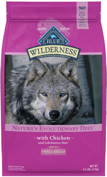 Blue Buffalo Wilderness Small Breed Chicken Recipe Grain-Free Dry Dog Food, 4.5-lb bag slide 1 of 10