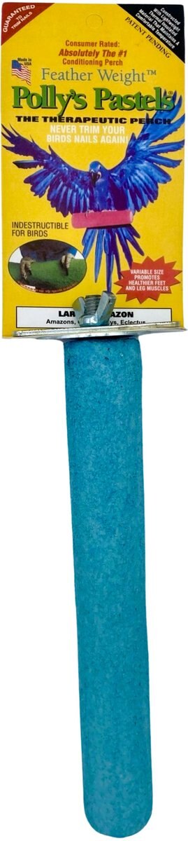 Polly's Pet Products Pastel Bird Perch, Blue