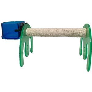Polly's Pet Products Mini Bird Stand, Green, X-Small