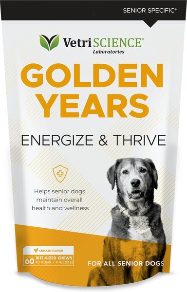 VetriScience Golden Years Chicken Flavor Energize & Thrive Chew Supplement for Senior Dogs, 60 count slide 1 of 6