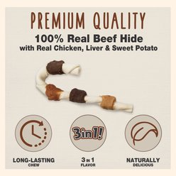 Cadet Premium Grade Holiday Cane Chicken & Sweet Potato Beefhide Kabob Dog Treats, 2 count slide 2 of 7