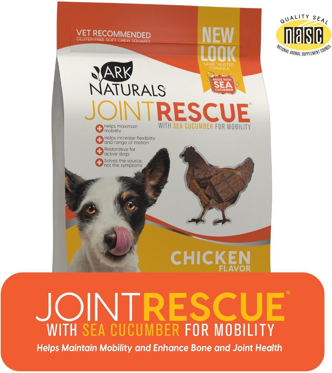 Ark Naturals Joint Rescue Chicken Flavored Soft Chew Joint Supplement for Dogs