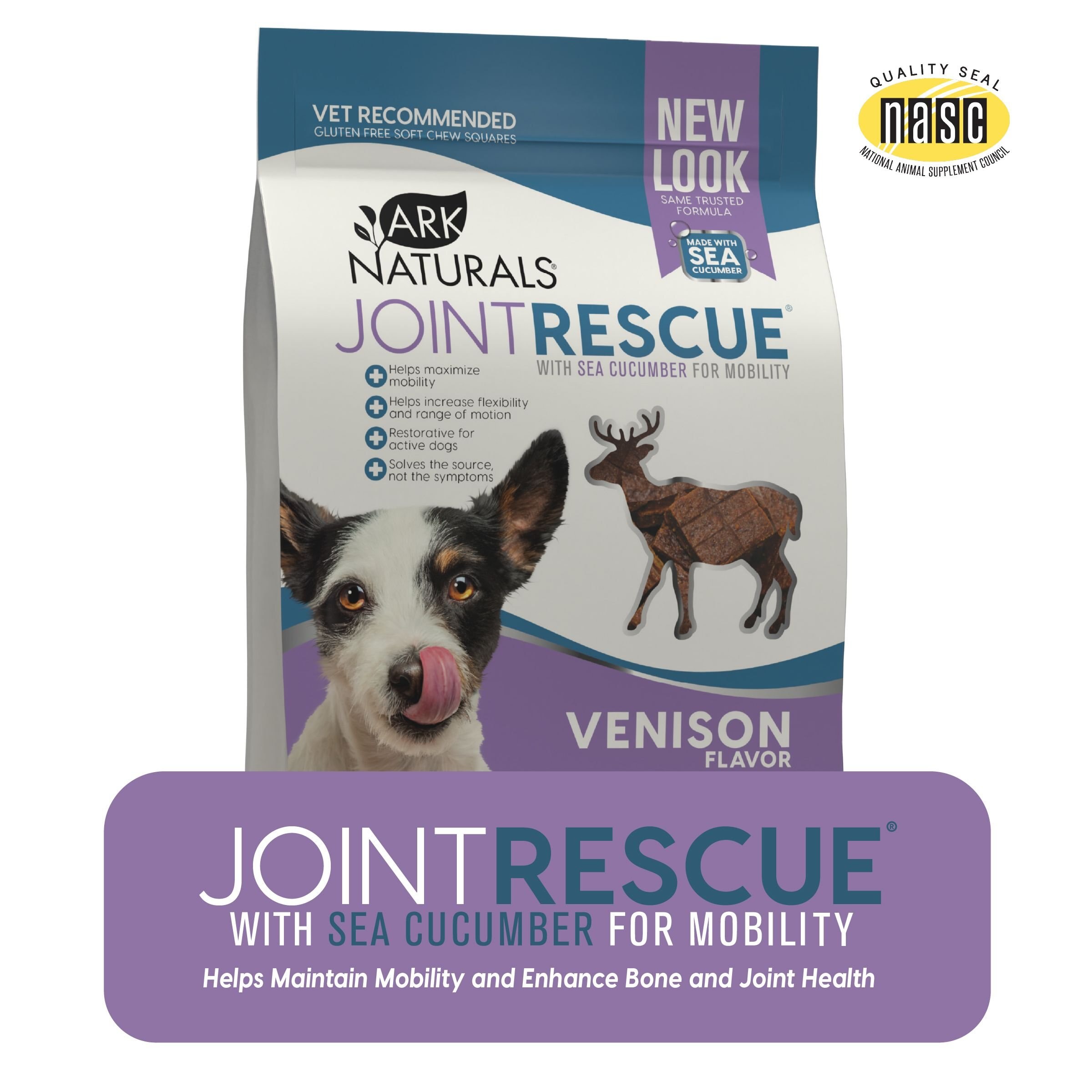 Ark Naturals Joint Rescue Venison Flavor Soft Chew Joint Supplement for Dogs
