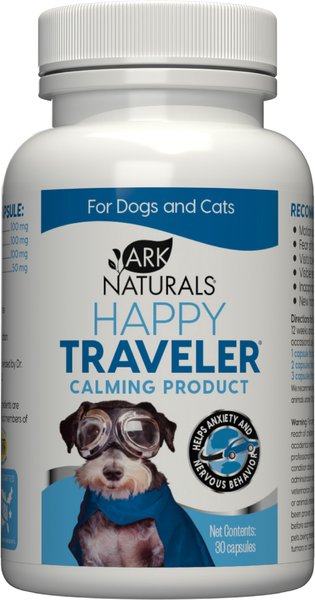 Ark Naturals Happy Traveler Capsule Calming Supplement for Dogs & Cats, 30 capsules slide 1 of 9