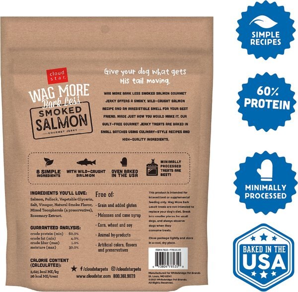 Cloud Star Wag More Bark Less K.C. Style BBQ Chicken Recipe Grain-Free Jerky Dog Treats, 10-oz bag