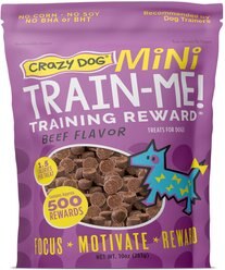 Crazy Dog Train-Me! Minis Beef Dog Soft & Chewy Treats, 10-oz bag