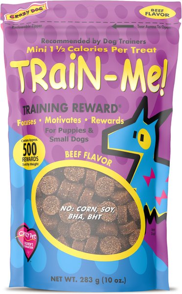 Crazy Dog Train-Me! Minis Beef Dog Soft & Chewy Treats, 10-oz bag slide 1 of 9