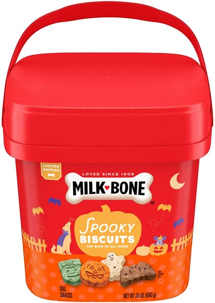 Milk-Bone Spooky Biscuits Halloween Dog Treats, 24-oz pail slide 1 of 9