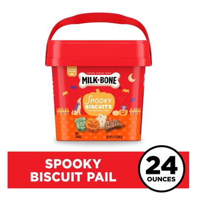 Show full view: Milk-Bone Spooky Biscuits Halloween Dog Treats, 24-oz pail slide 3 of 11