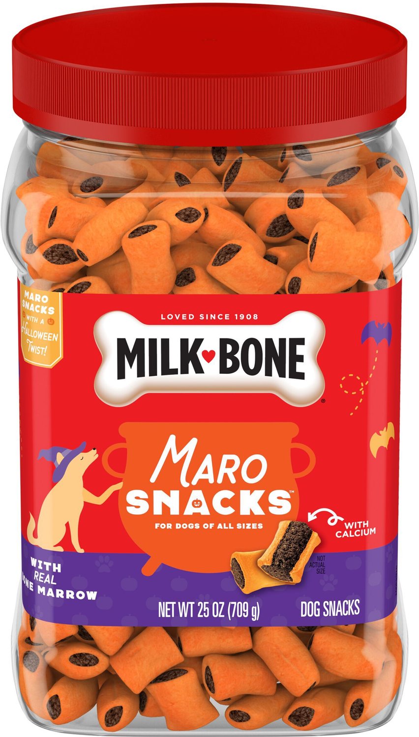 MILKBONE Maro Snacks Halloween Dog Treats, 25oz can