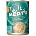 Tiki Dog Meaty Whole Foods Grain-Free Chicken & Duck Chunks in Gravy Canned Dog Food, 12-oz, case of 8