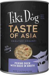 Tiki Dog Taste of Asia! Grain-Free Peking Duck Chunks in Gravy Canned Dog Food, 12-oz, case of 8