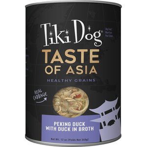 Tiki Dog Taste of Asia! Grain-Free Peking Duck Chunks in Gravy Canned Dog Food, 12-oz, case of 8