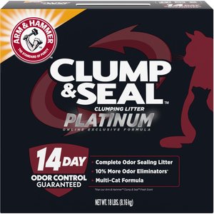Arm & Hammer Litter Platinum Clump & Seal Cat Litter, 18-lb box
