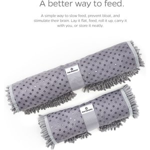 Pet Parents Forager Slow Feeder Cat & Dog Snuffle Mat & Feeding Mat, Forest Grey, Large