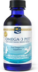 Nordic Naturals Omega-3 Pet Liquid Supplement for Cats & Small Dogs, 2-oz bottle