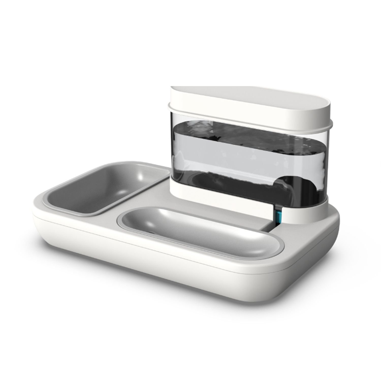 HANAMYA 2in1 Dog & Cat Feeder Set with Automatic Water Dispenser