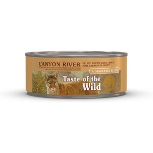 Taste of the Wild Canyon River Feline Recipe with Trout & Salmon in Gravy Canned Cat Food, 3-oz, case of 24