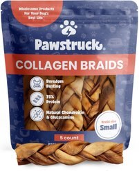 Pawstruck Collagen Braids Dog Treats, Small, 5 count
