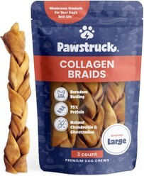 Pawstruck Collagen Braids Dog Treats, Large, 3 count