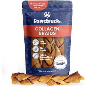 Pawstruck Collagen Braids Dog Treats, Large, 3 count