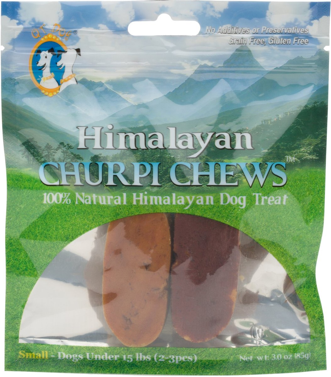 QT DOG Churpi Chews Natural Himalayan Yak Milk Dog Treats, Small, 2