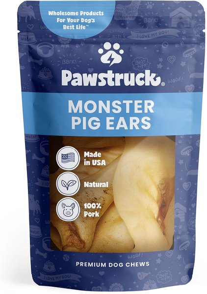 Pawstruck Monster Pig Ears Dog Treats, 4 count slide 1 of 9