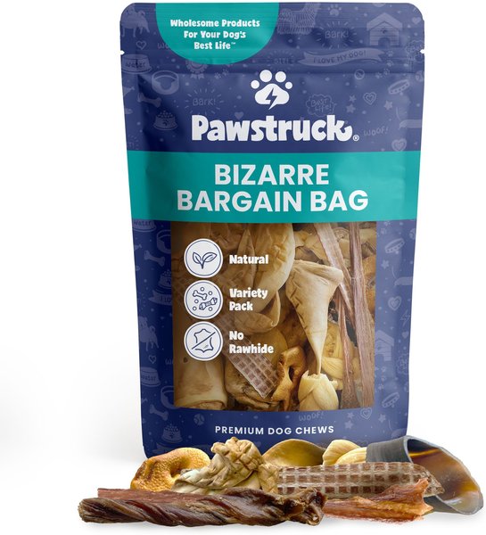 Pawstruck Natural Chew Bizarre Bargain Dog Treats, 1-lb bag slide 1 of 5