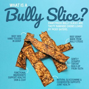 Pawstruck Rawhide Bully Slices Dog Treats, 1-lb bag