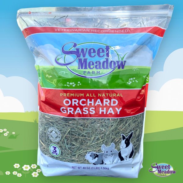 Sweet Meadow Farm Orchard Grass Hay Small Pet Food, 3-lb bag slide 1 of 3