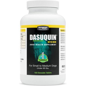 Nutramax Dasuquin Chewable Tablets with Glucosamine, Chondroitin, ASU, MSM, Boswellia Serrata Extract, Green Tea Extract Joint Health Supplement for Small to Medium Dogs