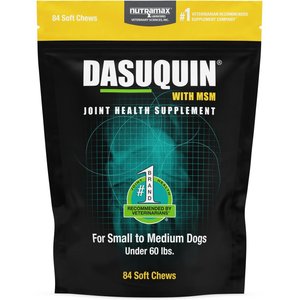 Nutramax Dasuquin with MSM Soft Chews Joint Supplement for Small & Medium Dogs, 84 count