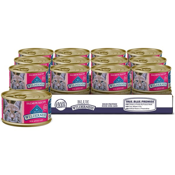 BLUE BUFFALO Wilderness Duck Grain-Free Canned Cat Food, 3-oz, case of ...