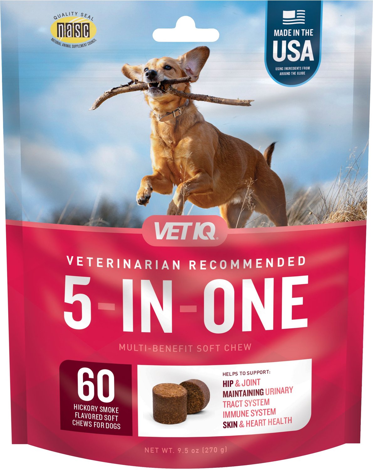 VETIQ 5NOne Soft Chew Multivitamin for Dogs, 60 count