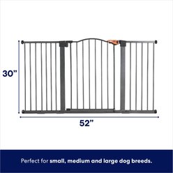 Frisco Outdoor Steel Arch Extra Wide Auto-Close Dog Gate, Black, 30-in slide 2 of 6