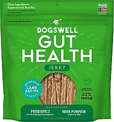 Dogswell Gut Health Lamb Recipe Jerky Dog Treats, 20-oz bag