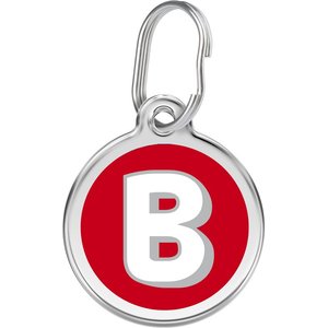 Red Dingo Alphabet Stainless Steel Personalized Dog & Cat ID Tag, Letter B, Small