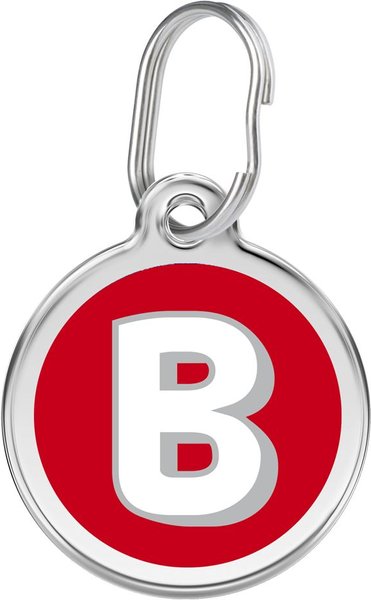 Red Dingo Alphabet Stainless Steel Personalized Dog & Cat ID Tag, Letter B, Medium slide 1 of 6