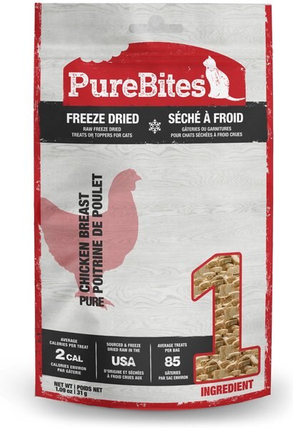 PureBites Chicken Breast Freeze-Dried Raw Cat Treats, 1.09-oz bag slide 1 of 11
