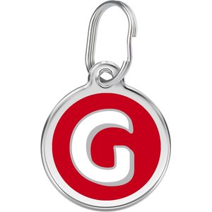 Red Dingo Alphabet Stainless Steel Personalized Dog & Cat ID Tag, Letter G, Large
