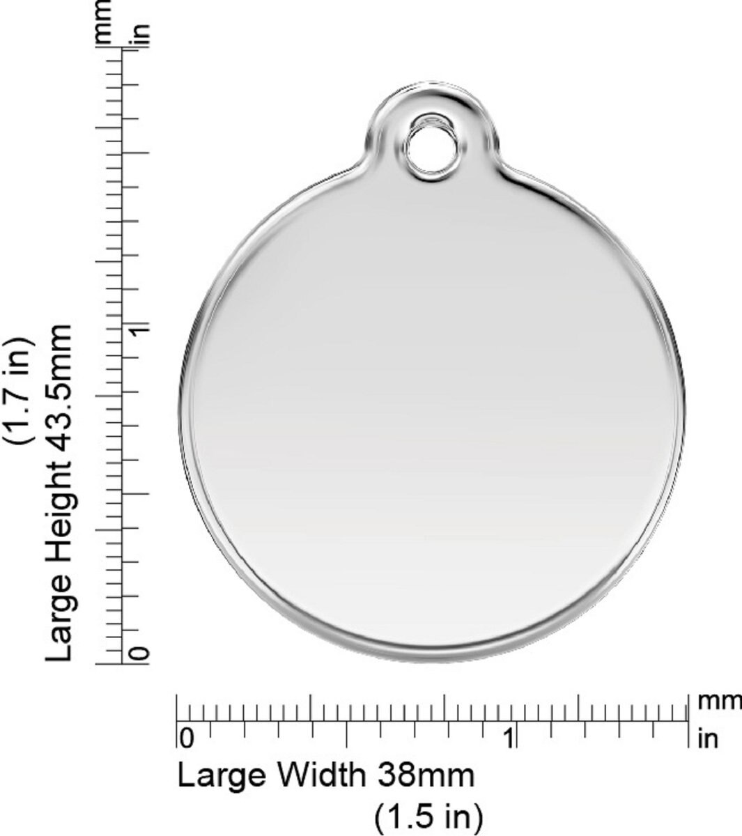 RED DINGO Alphabet Stainless Steel Personalized Dog & Cat ID Tag