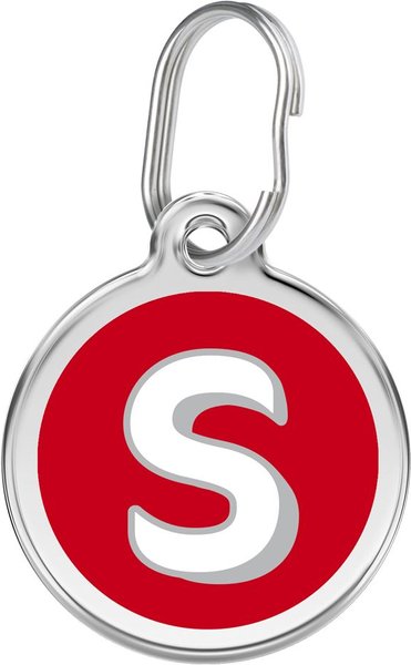 Red Dingo Alphabet Stainless Steel Personalized Dog & Cat ID Tag, Letter S, Small slide 1 of 6