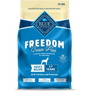 BLUE BUFFALO Wilderness Chicken Recipe Adult High Protein Grain Free Dry Dog Food 24 lb bag Chewy