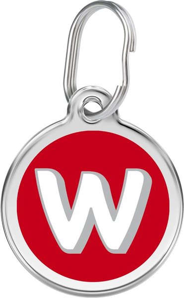 Red Dingo Alphabet Stainless Steel Personalized Dog & Cat ID Tag