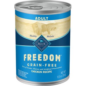 Blue Buffalo Freedom Adult Chicken Recipe Grain-Free Canned Dog Food, 12.5-oz, case of 12