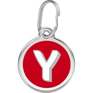Red Dingo Alphabet Stainless Steel Personalized Dog & Cat ID Tag, Letter Y, Large