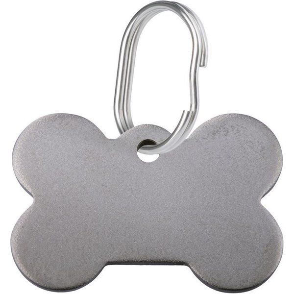 YIP Smart Tag Dog ID Tag - Works with Samsung Galaxy Phones, Bone, Silver 