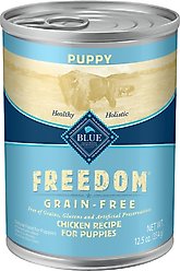 Blue Buffalo Freedom Puppy Chicken Recipe Grain-Free Canned Dog Food, 12.5-oz, case of 12